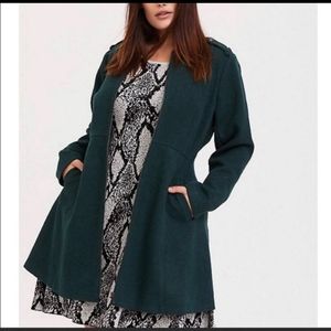 Torrid Green Woolen Coat